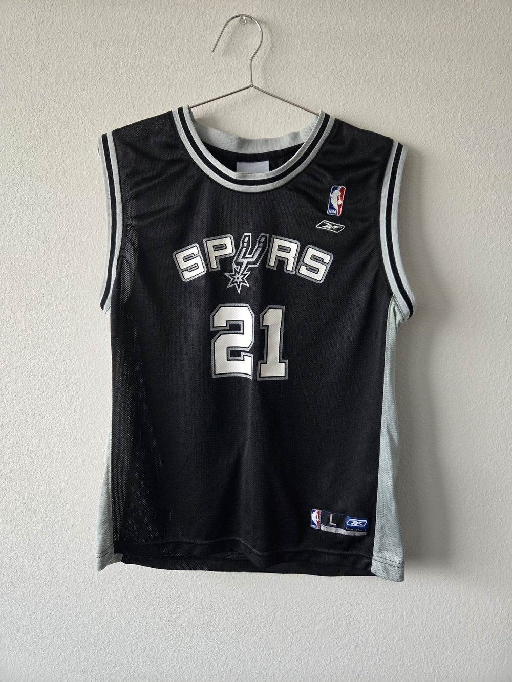 Vintage Reebok Tim Duncan San Antonio Spurs Jersey